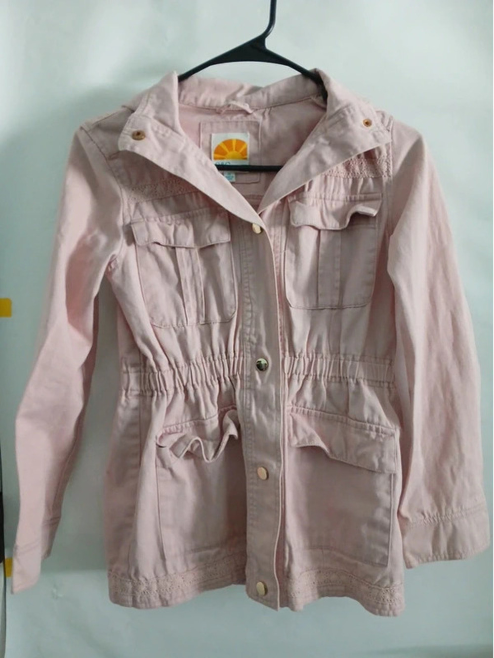 Girls size 12 jacket hoodie pink